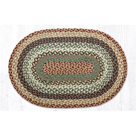 Palacedesigns 20 x 30 in. Jute Oblong Braided Rug - Buttermilk & Cranberry PA2845014